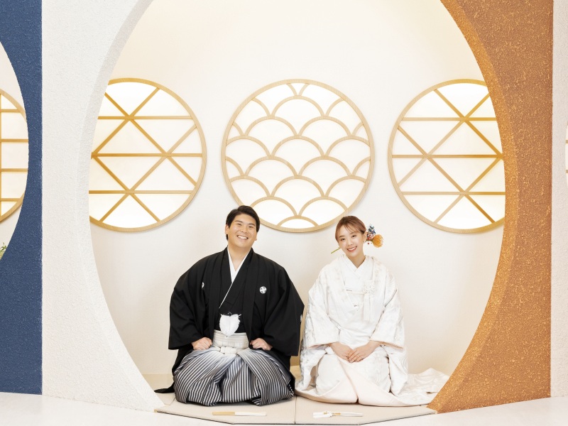 和装の定番正座ショット