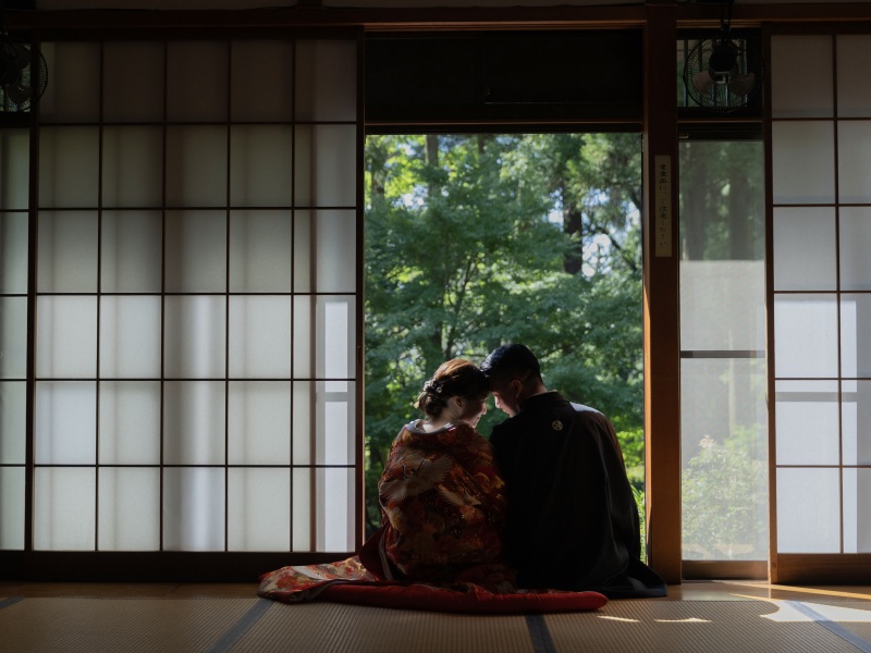 雰囲気のある縁側でのお写真