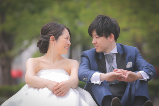 新緑のに包まれてナチュラルなお写真を