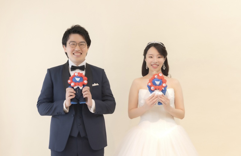 マスコットと一緒に