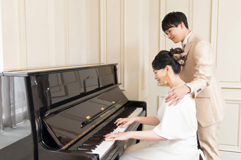 チャペルのピアノを使って・・・