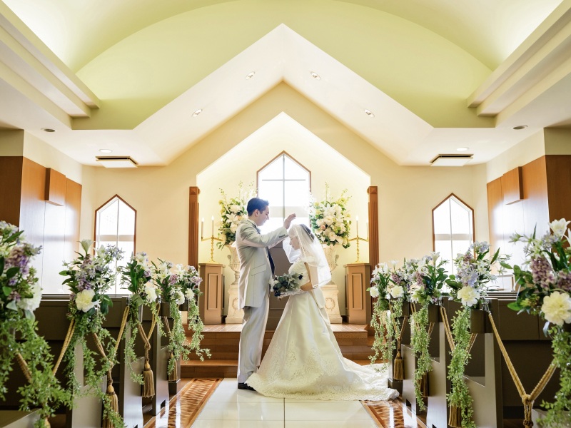 ベールを使った思い出に残るお写真を