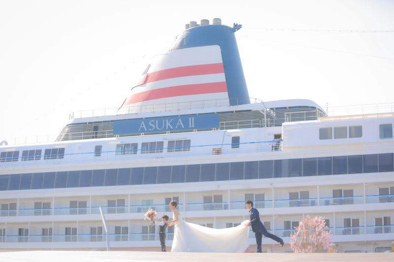 大客船と共に♪