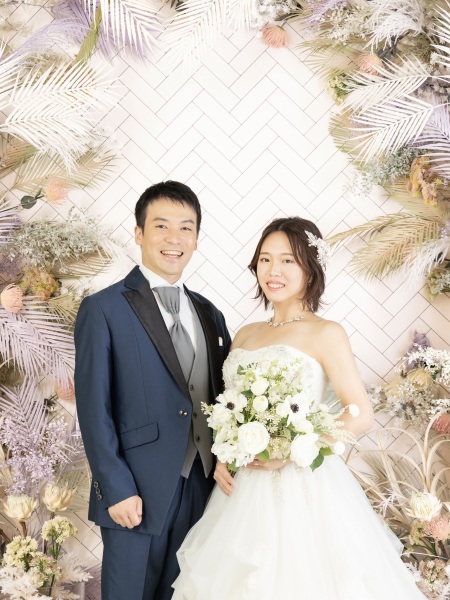 お花に囲まれて