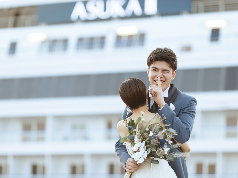 新郎様のウインクショット