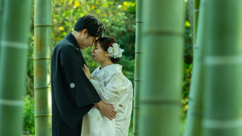 竹林の中でひっそりと！