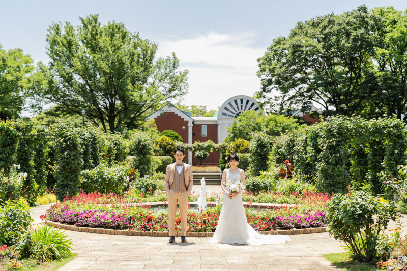 噴水の前で…✴︎