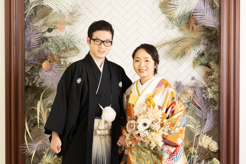 色打掛にお色直しをして