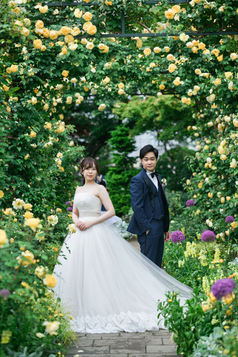 お花に囲まれて