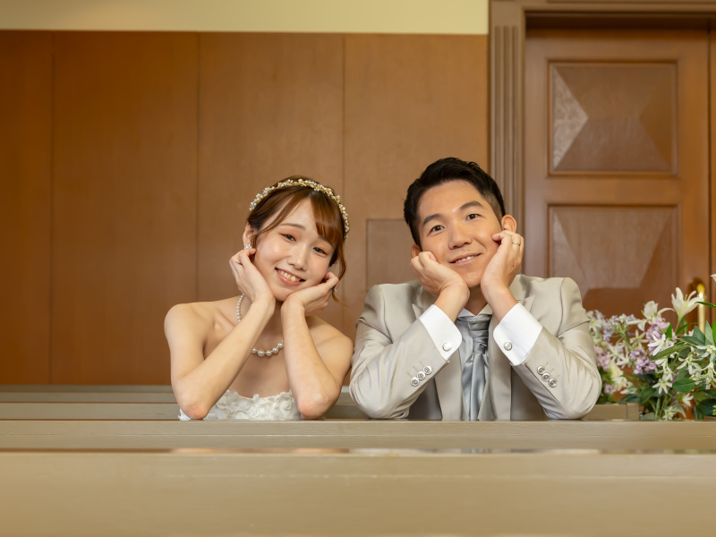 距離の近い頬杖ポーズ♪