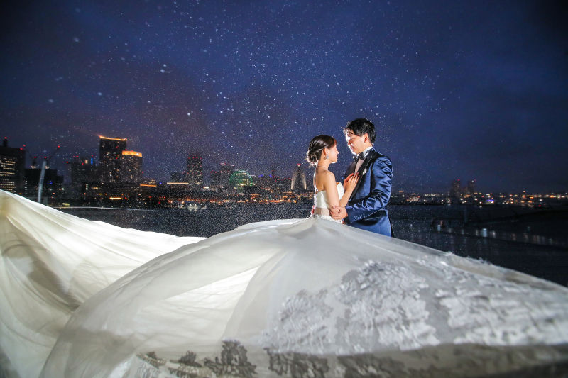 スカートをふんわりと