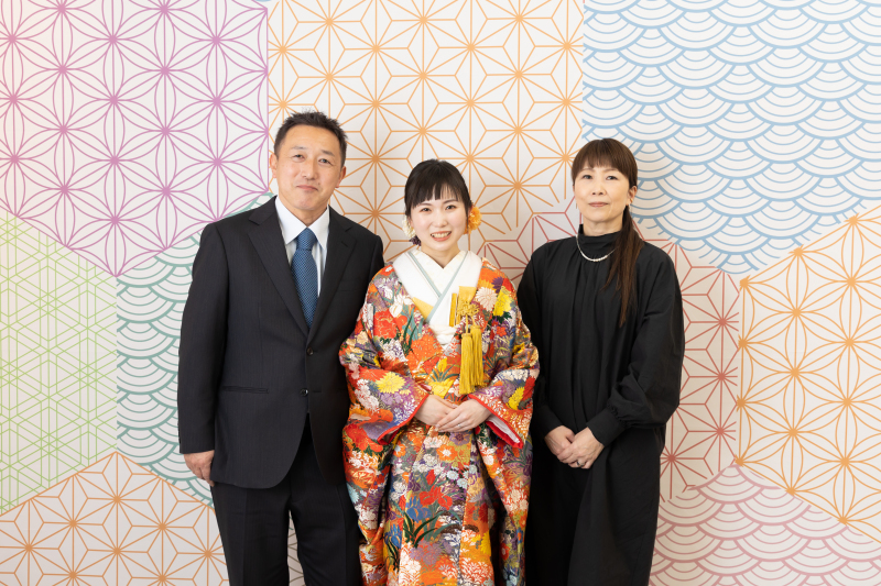 ご新婦様家の親子ショット!