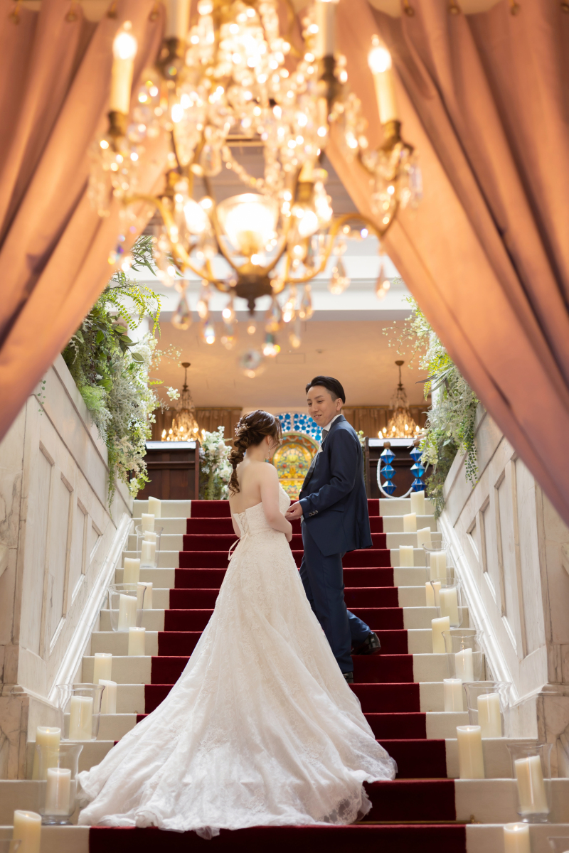 エスコートしている姿も