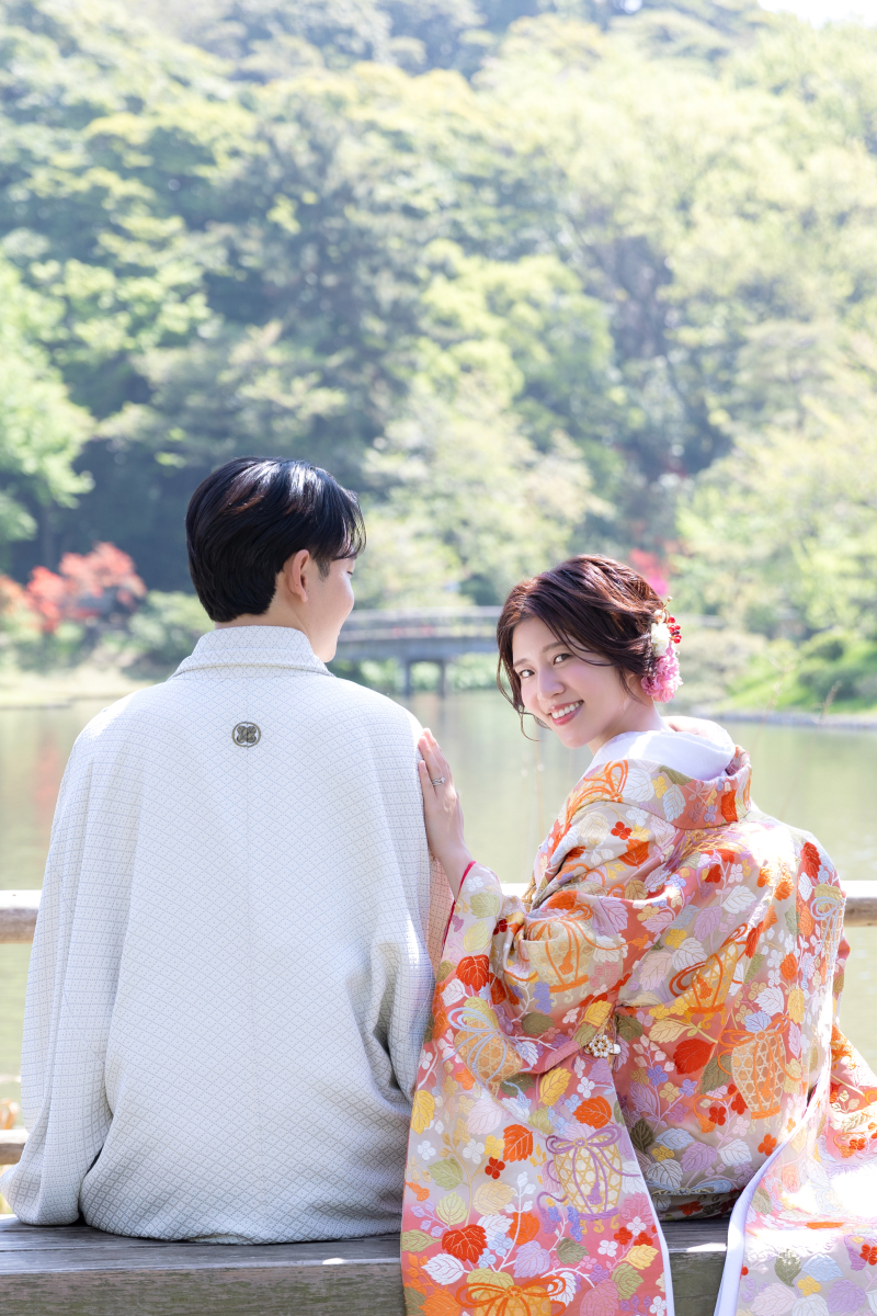 後ろ姿からの振り返り♡