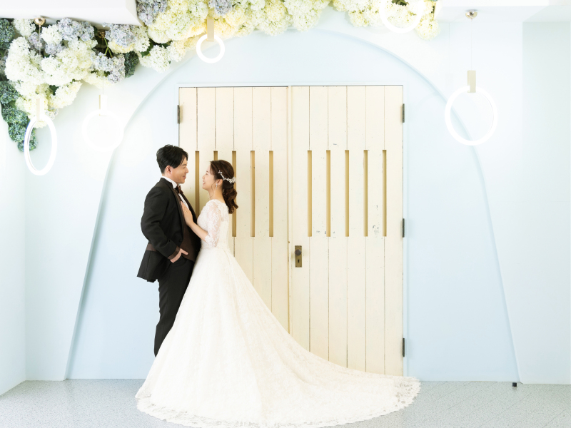 教会の背景で1枚!