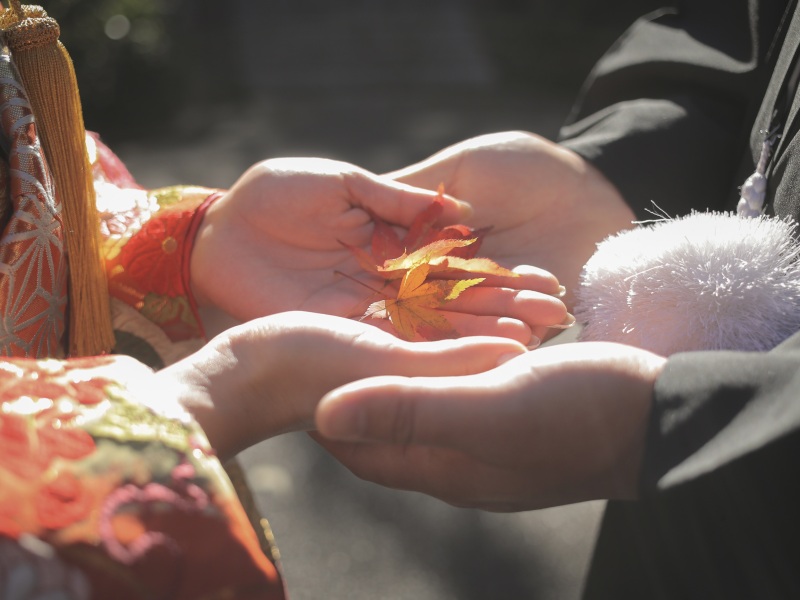 紅葉を使ったお写真2