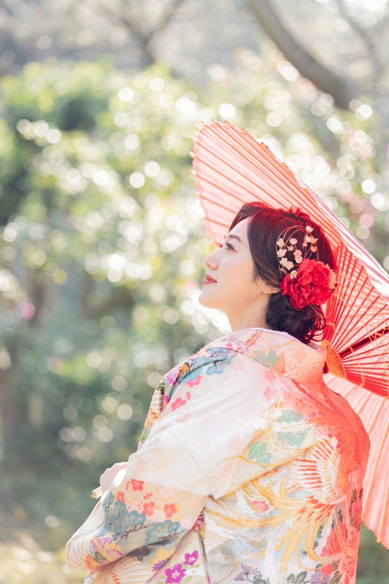 番傘でソロショット♪