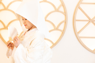 白無垢×綿帽子で昔ながらの花嫁姿で…