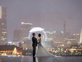 雨の中での大さん橋撮影♪