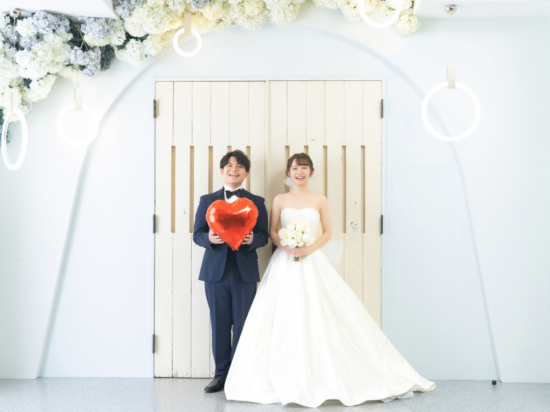 ハートのバルーンで可愛らしく♡