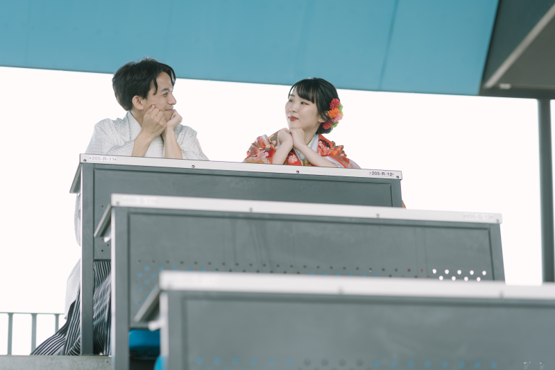 競技場内は広いので様々な席があります!