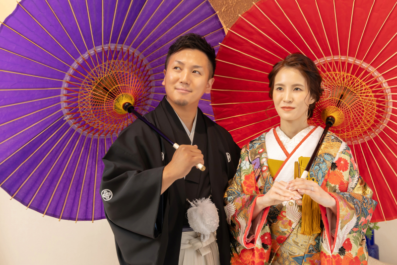 番傘を使用して