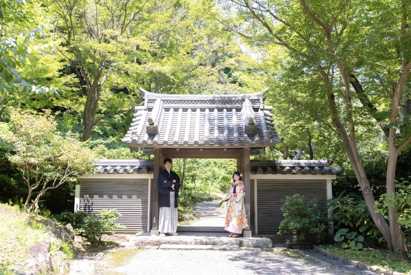 緑と門と一緒に