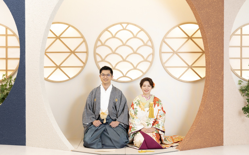 和装に着替えてスタジオ撮影♪