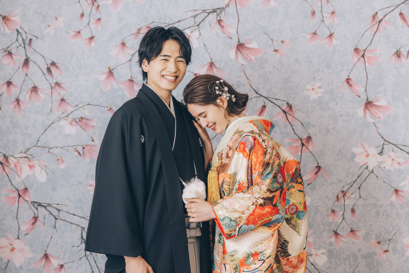 桜のピンクとブルーが映える！