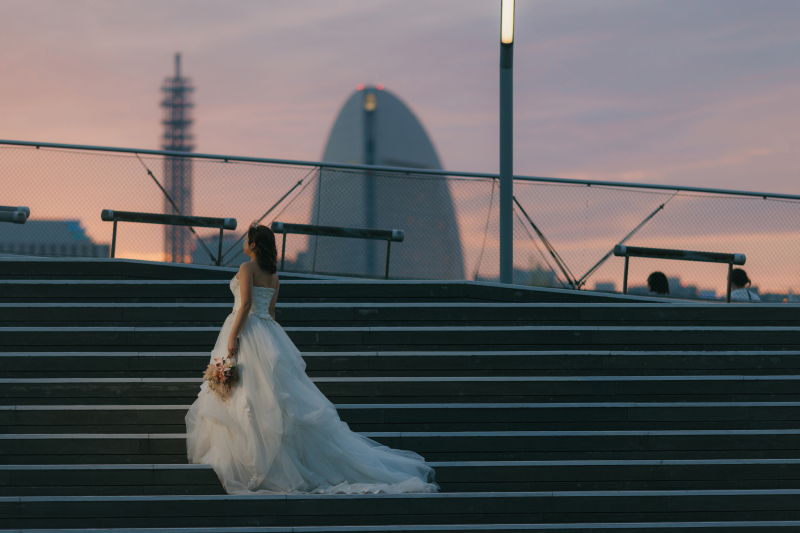 日の入りの空と♡