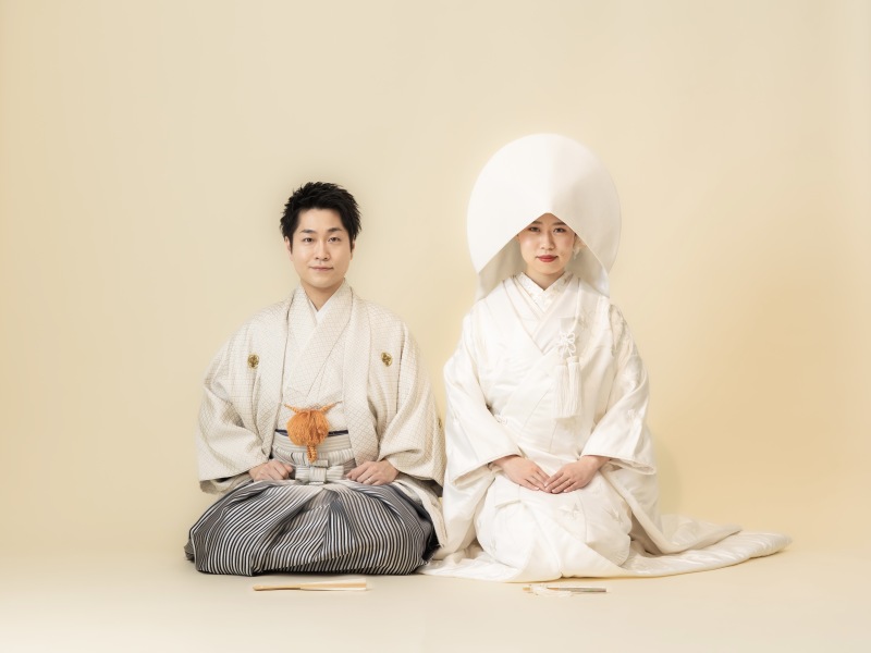 白無垢姿でご家族様に