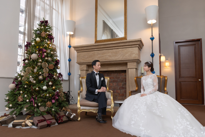 クリスマスツリーと一緒に…