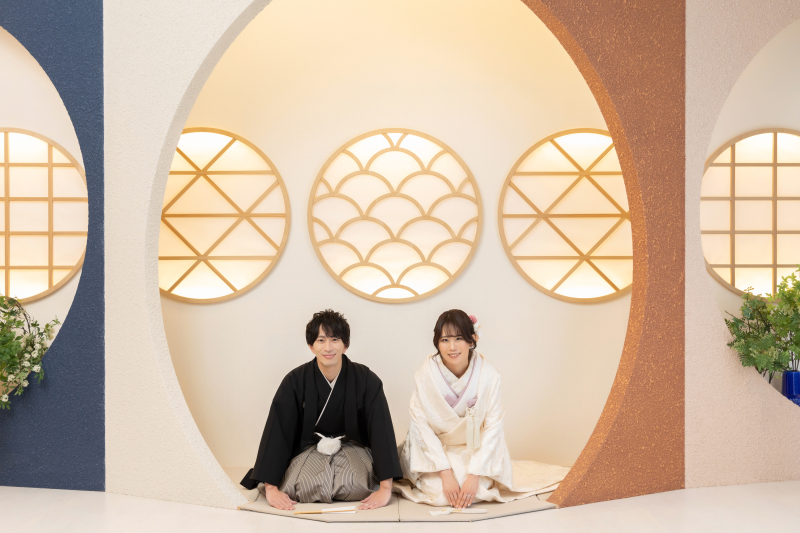 スタジオ撮影で和装衣裳も