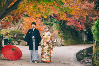 【組数限定✳︎紅葉プラン✳︎】和装×紅葉ロケーション(鎌倉)データ100カット付き【衣裳選び放題/交通費無料】