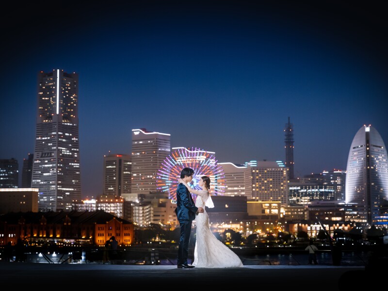 【Autumnキャンペーン!!!】大さん橋ナイトロケーション撮影・データ100カット付きプラン 【衣裳選び放題】