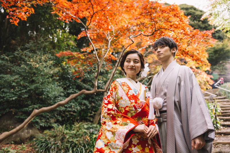 【組数限定✳︎紅葉プラン✳︎】和装&times;紅葉ロケーション（三溪園）データ150カット付き【衣裳選び放題】