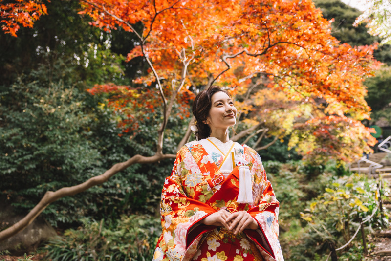 ★紅葉ロケーション撮影★三溪園ロケーション撮影+データ150カット付きプラン【衣装選び放題】