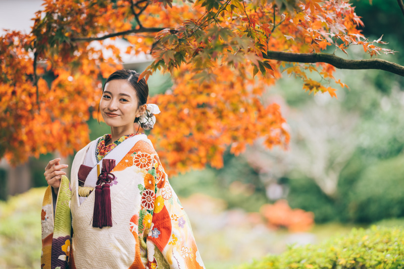【組数限定✳︎紅葉プラン✳︎】和装&times;紅葉ロケーション（鎌倉）データ100カット付き【衣裳選び放題／交通費無料】