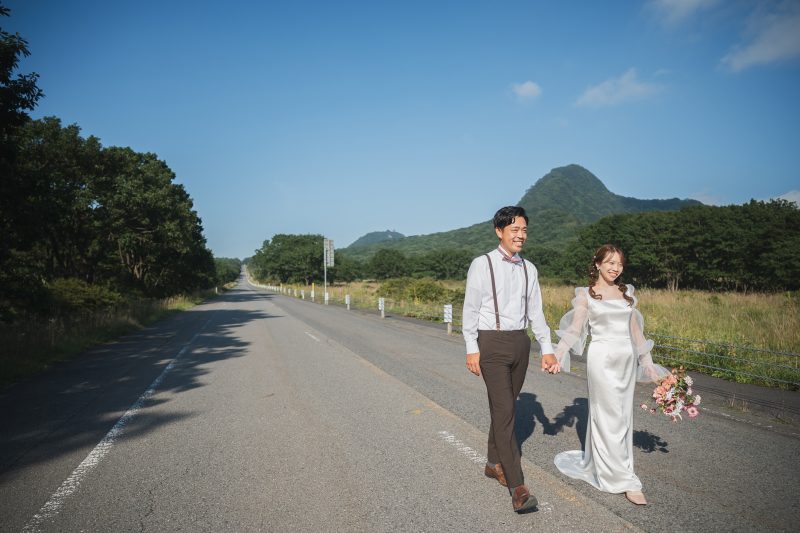 榛名湖に到着!洋装での撮影スタート♪