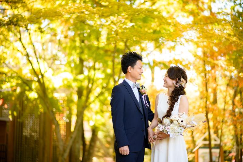 一面の紅葉で