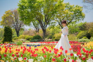 eneen wedding GUNMA_【花畑】季節の花々に囲まれて色鮮やかなフォト