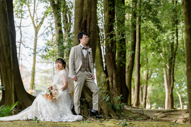 【群馬の森】豊かな緑に包まれた静寂な森の中で撮影♪洋装1着レンタル/アテンド/全データ150カット付き