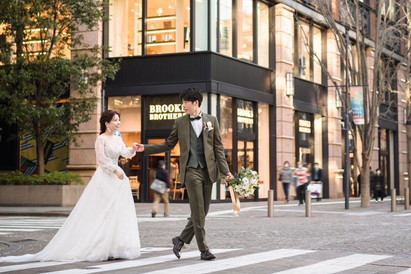 【東京丸の内周遊プラン】美肌補正★東京駅・丸の内周辺で撮影したい方必見!お衣装は群馬で選びお支度は東京でOK◎洋装1着レンタル