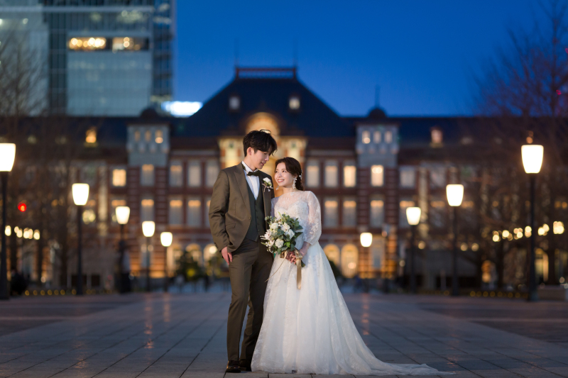 【東京丸の内周遊プラン】美肌補正★東京駅・丸の内周辺で撮影したい方必見!お衣装は群馬で選びお支度は東京でOK◎洋装1着レンタル