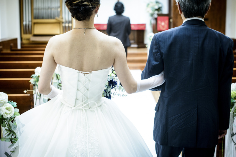 新婦様のお父様とご入場