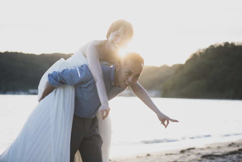 夕陽が沈むタイミングで撮影♪