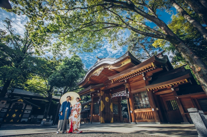 東京和装結婚写真 大國魂神社結婚式場 東京都でフォトウェディング探すならphotorait
