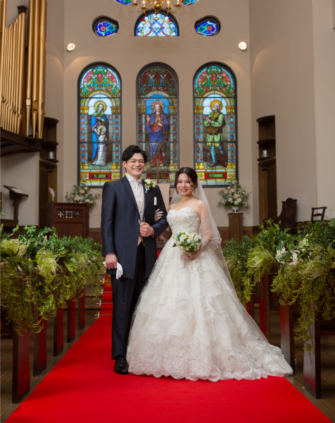 王道のチャペルで撮影