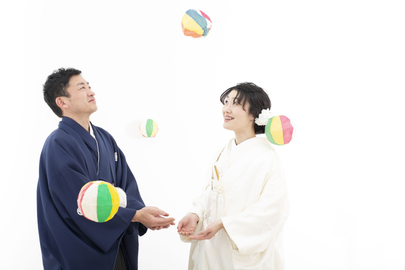 和に合うグッズでの撮影も