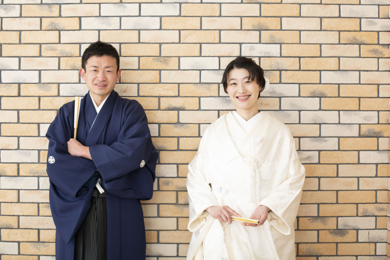 レンガ風バックでの撮影